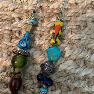 Unique stone and metal findings necklace.